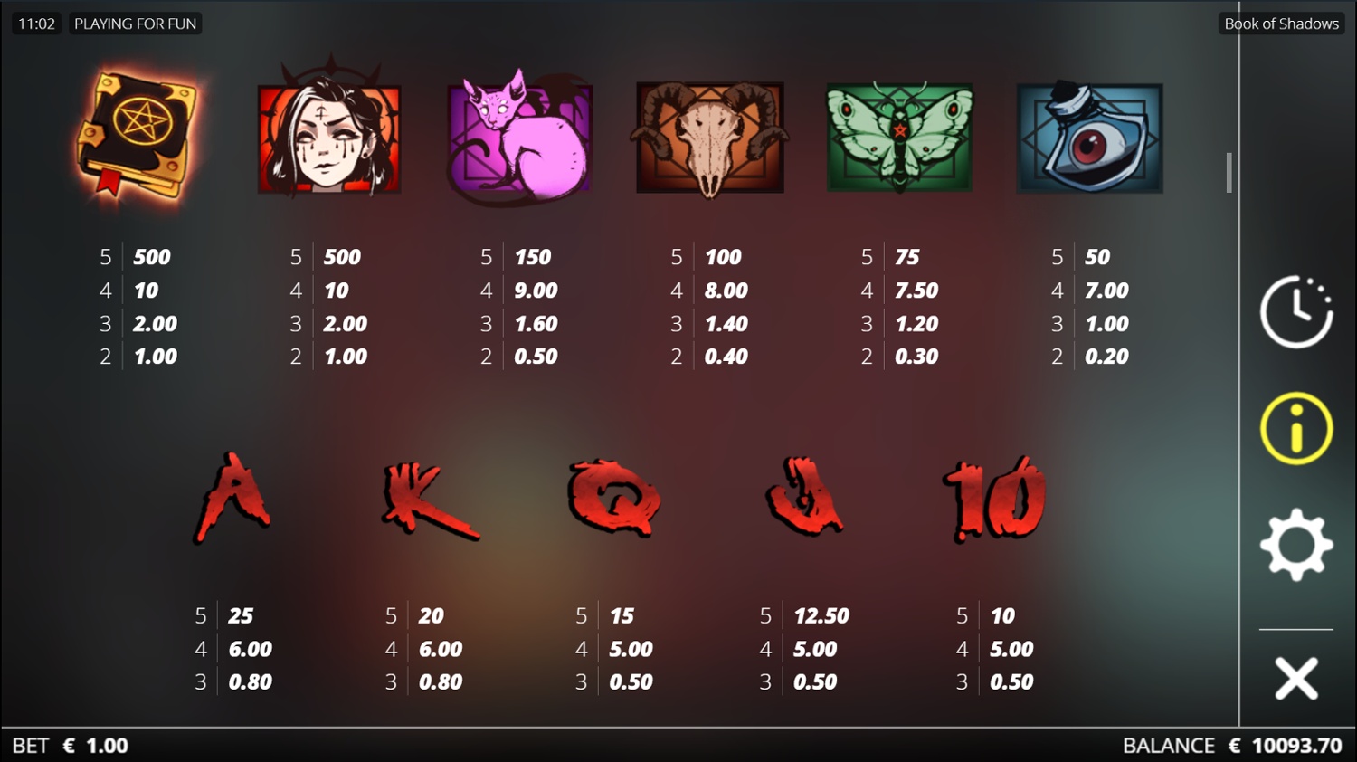 игровой автомат Book of Shadows
